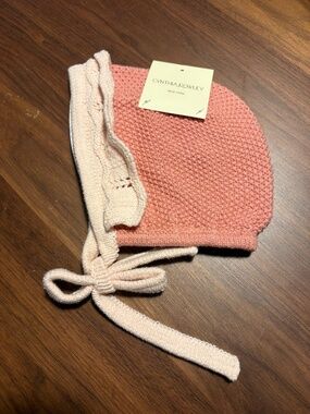 NWT Cynthia Rowley crochet / knit baby bonnet